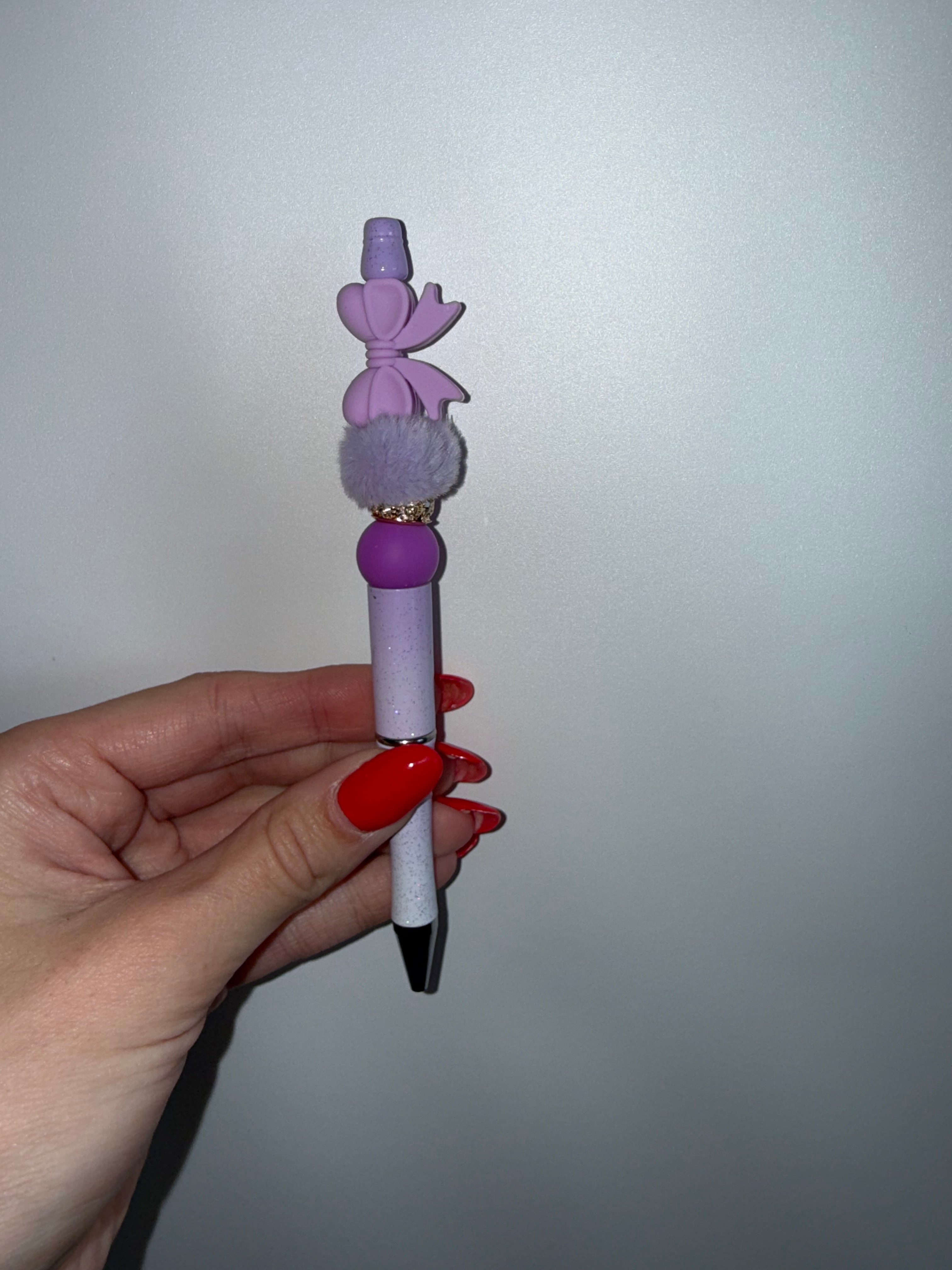 Purple bow (beadable pen)