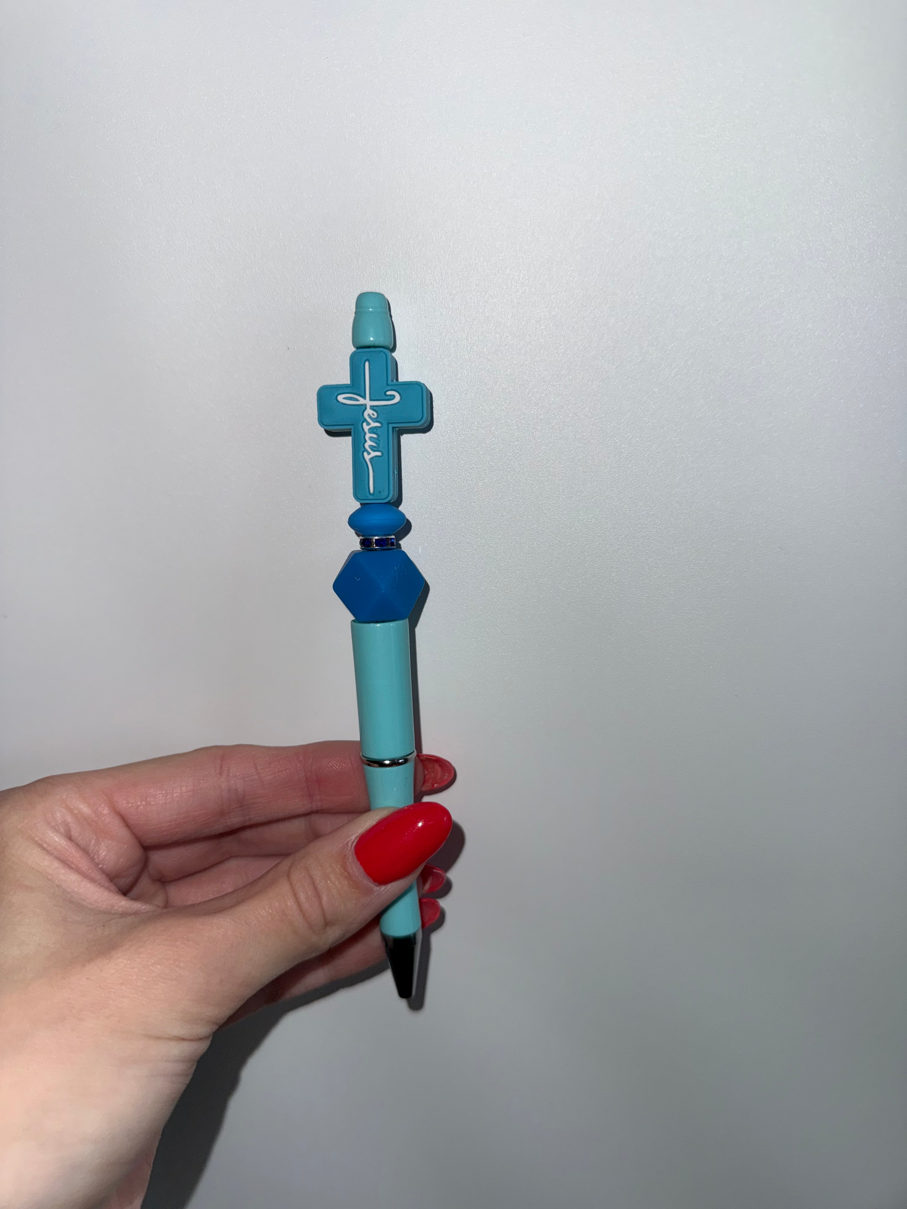 Blue cross (beadable pen)