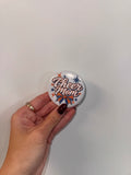 Custom pin-back buttons