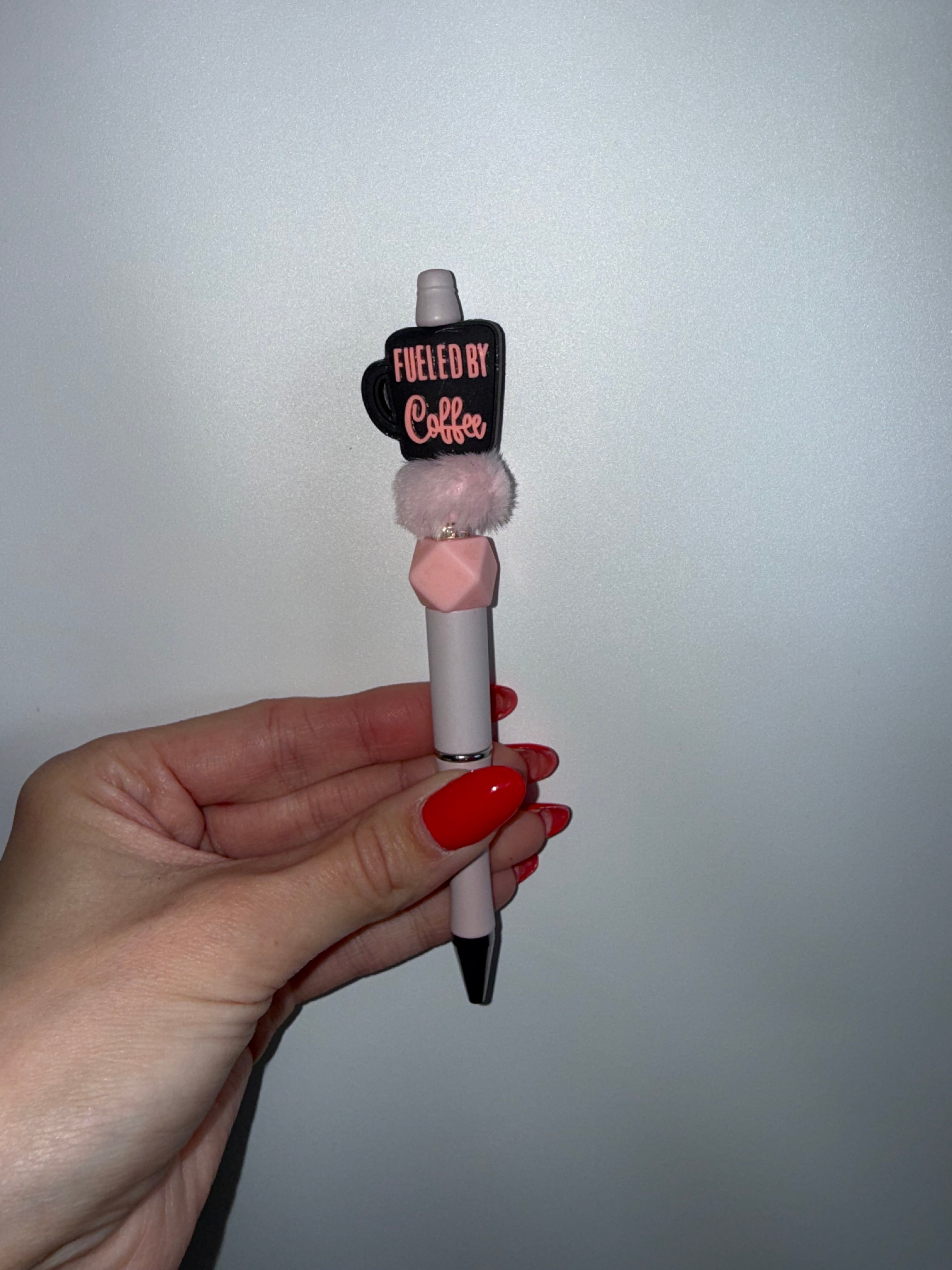 Fueled by coffee (beadable pen)