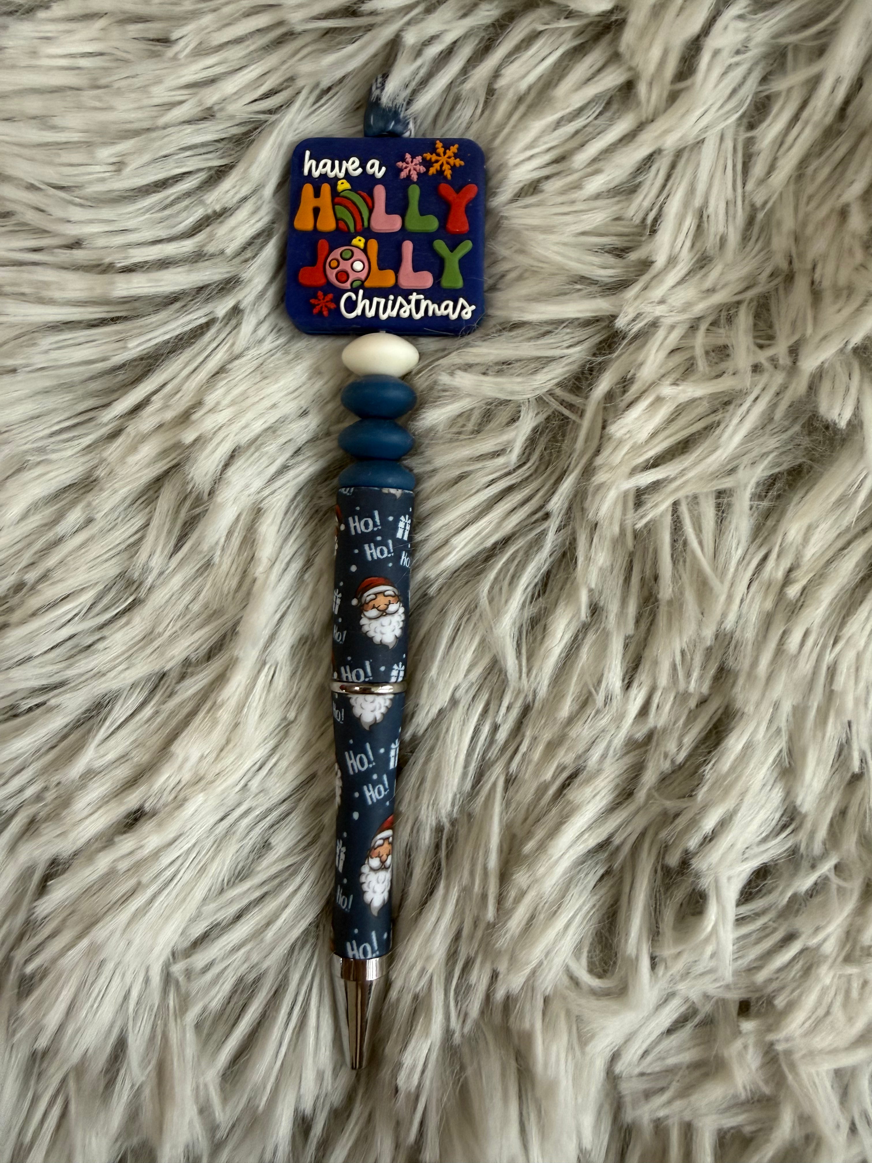 Have a holly jolly christmas (beadable pen)