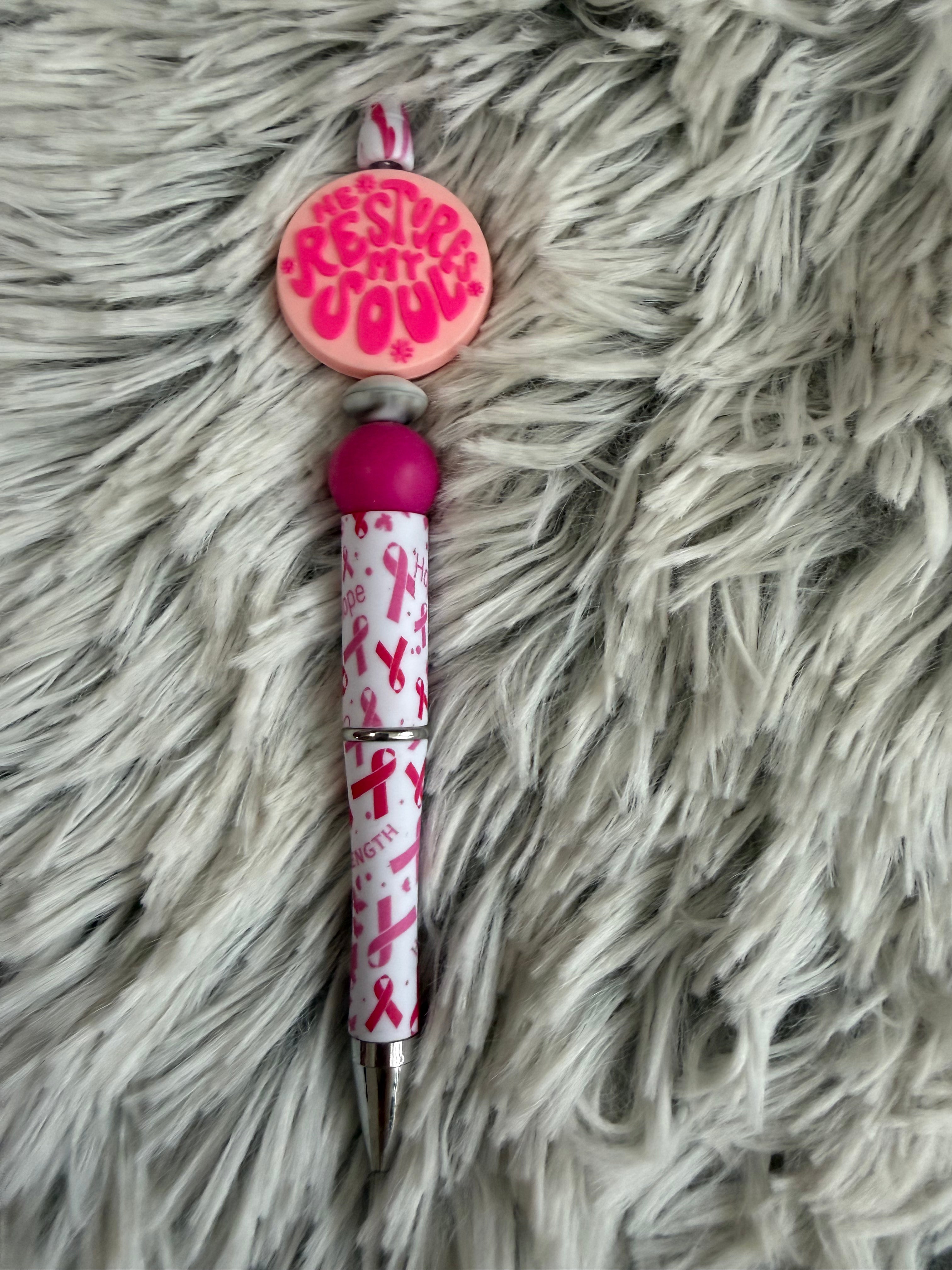 He restores my soul (beadable pen)