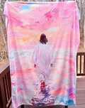 Jesus walking on water blanket