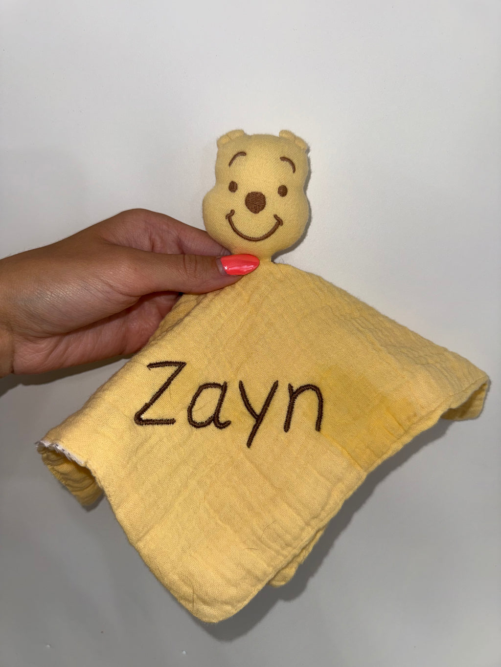 Embroidered baby lovey